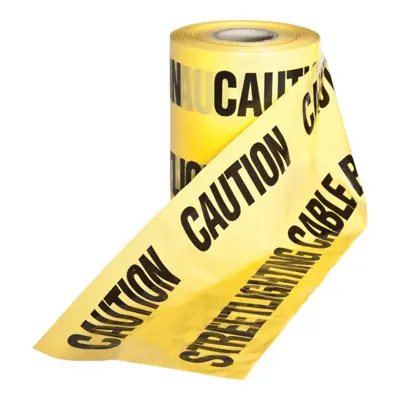 PROSOLVE UNDERGROUND WARNING TAPE (STREET LIGHTING) 150MM X 365M - YELLOW