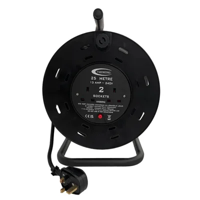 Connexion 13A 240V Cable Reel With 2 Sockets - 25m 1.25mm