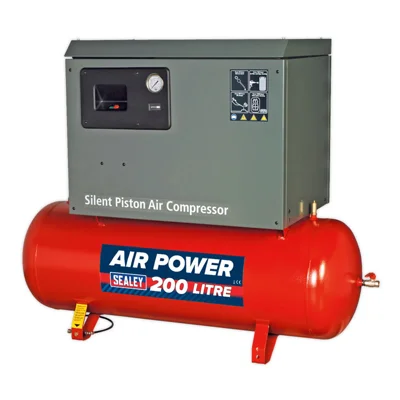 Sealey Air Power 200L Belt Drive 16 Amp Low Noise Air Compressor