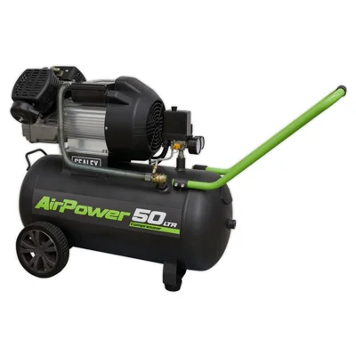 Sealey Air Power V-Twin Direct Drive 50L Electric Quiet Air Compressor