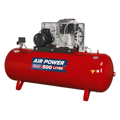 Sealey Air Power Belt Drive 2 Stage Air Compressor - 500L 415V/32A