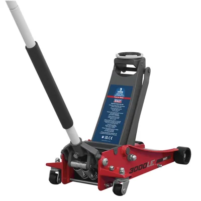 Sealey 3 Tonne Low Profile Trolley Jack with Rocket Lift - Red