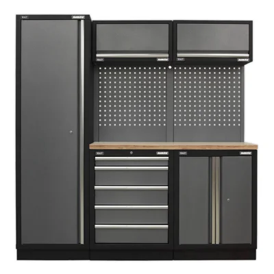 Sealey Superline Pro 2m Modular Storage System With Wood Worktop