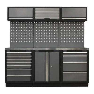 Sealey Superline Pro 2m Modular Storage System With Stainless Steel Worktop