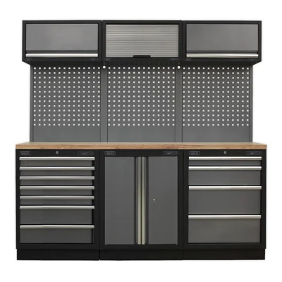 Sealey Superline Pro 2m Modular Storage System With Wood Worktop