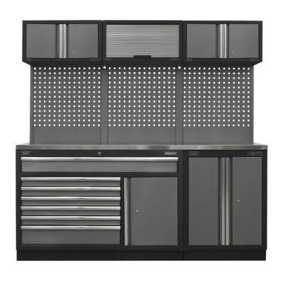 Sealey Superline Pro 2.04m Stainless Steel Worktop Modular Storage System