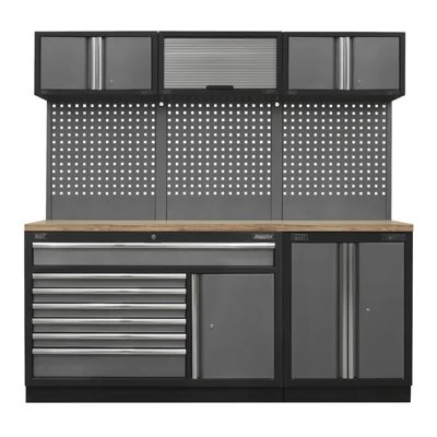 Sealey Superline Pro 2.04m Wood Worktop Modular Storage System