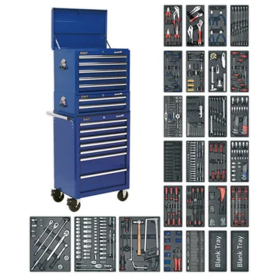 Sealey Blue14 Drawer Tool Chest Combination On Wheels