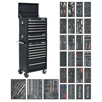Sealey Black14 Drawer Tool Chest Combination On Wheels
