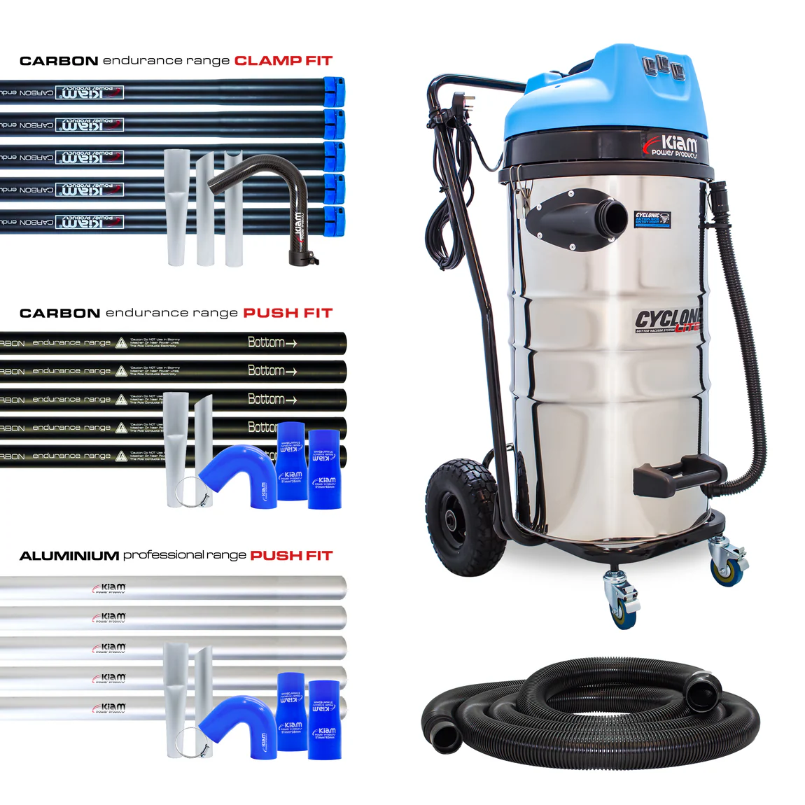 Cyclone Lite® Gutter Vacuum Series (KV100, KV80, KV60) 3600W - Side Entry