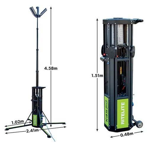 Ritelite 4.5m 85 000 Lumen Mobile Lighting Tower