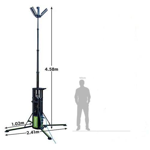 Ritelite 4.5m 85 000 Lumen Mobile Lighting Tower
