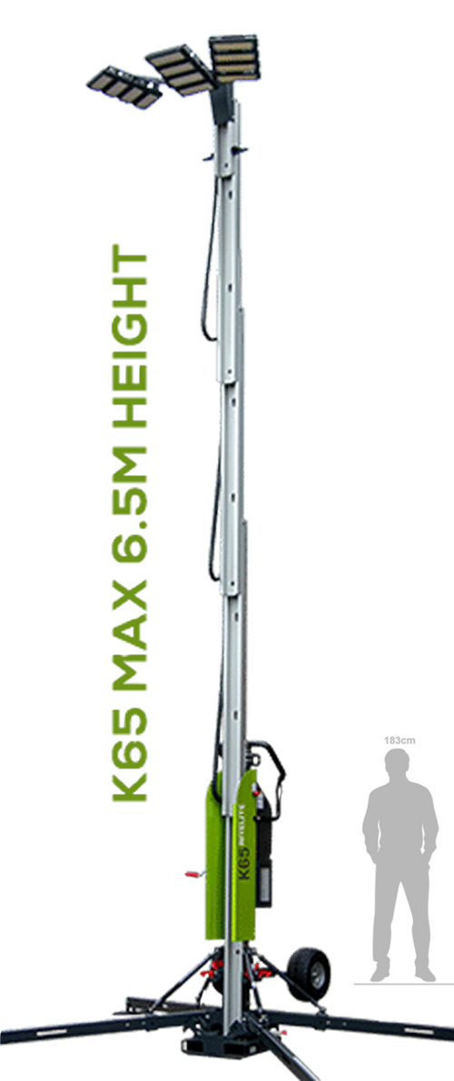 Ritelite K65 Quad Pod MK5 6.5m Mobile Lighting Tower