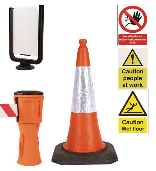 Seton EasyExtend Retractable Barrier Head, Cone, Cone Adaptor and Sign Kit