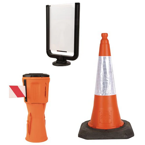 Seton EasyExtend Retractable Barrier Head, Cone, Cone Adaptor and Sign Kit