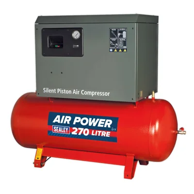 Sealey Air Power 270L Belt Drive 32 Amp Low Noise Air Compressor